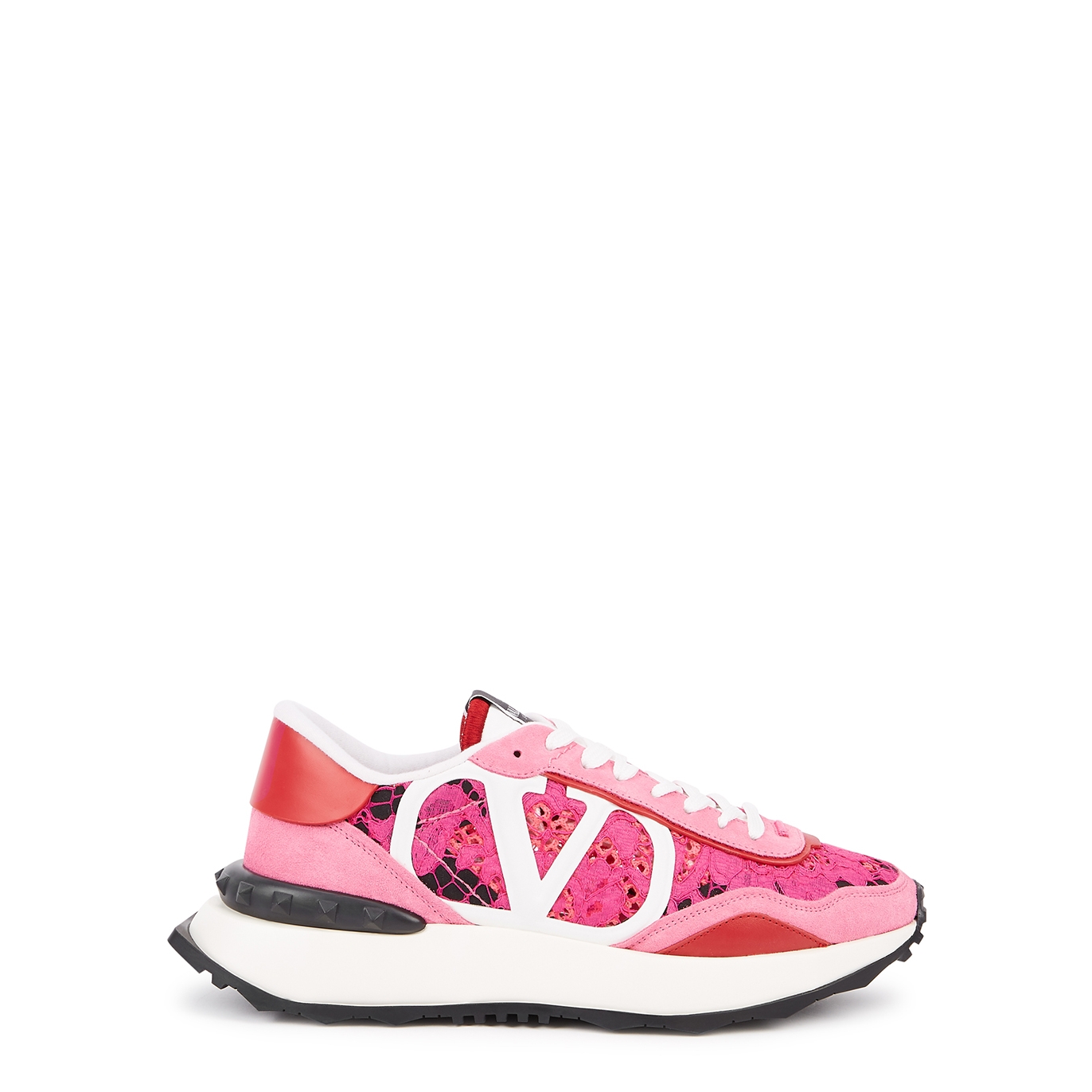 Valentino Valentino Garavani Lacerunner Pink Sneakers - 5