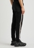 Black striped cotton sweatpants - BOSS
