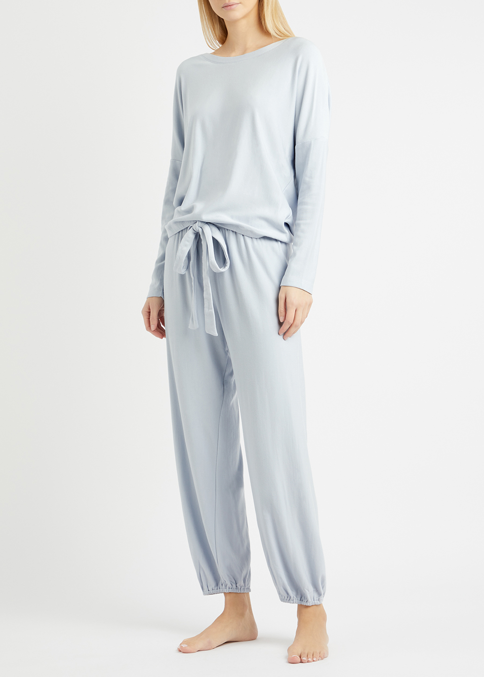 Eberjey Lady Godiva lace-trimmed stretch-jersey pyjama top 