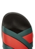 Striped logo rubber sliders - Gucci