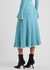 Felicia blue space-dyed ribbed-knit midi skirt - ANNA QUAN