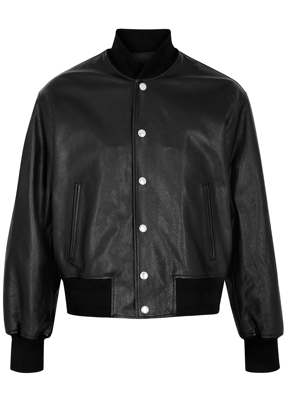 Givenchy Black hooded leather and jersey jacket - Harvey Nichols