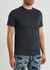 Dark blue logo-embroidered cotton T-shirt - Givenchy