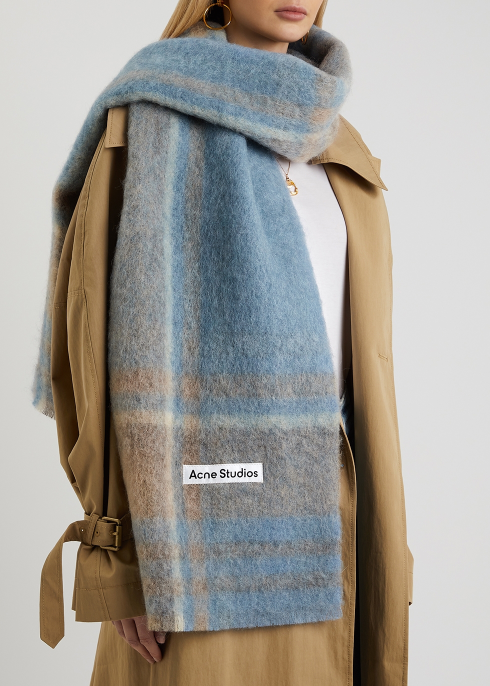 Womens Accessories Scarves and mufflers Acne Studios Vernon Teal Wool Scarf in Green 