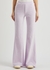 Lilac flared velour trousers - Natasha Zinko