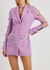 Lilac bow-embellished wool blazer dress - MACH & MACH