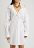 White cut-out cotton shirt dress - alexanderwang.t