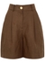 Doris brown linen shorts - Rejina Pyo