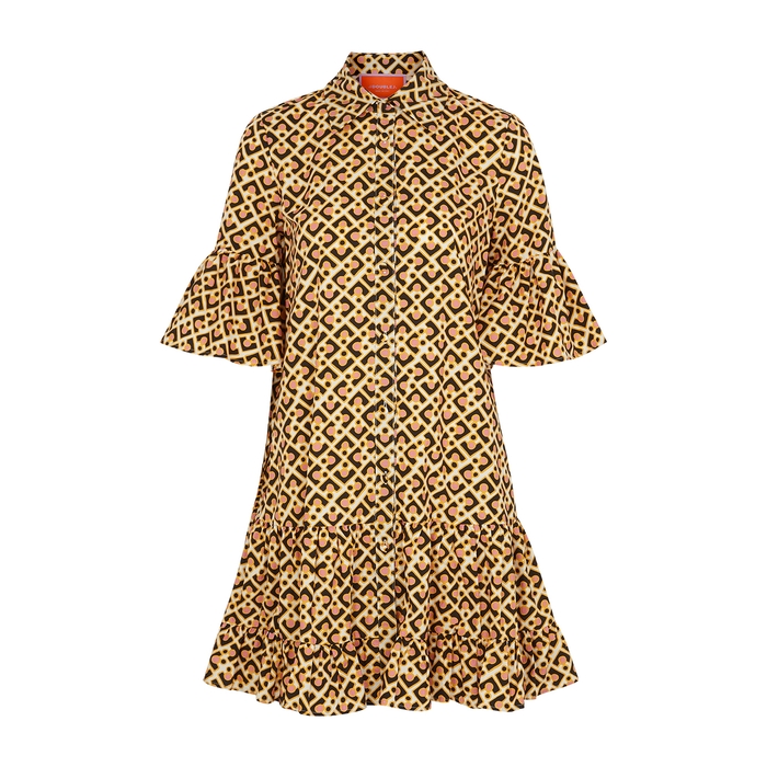 LA DOUBLE J Choux Printed Cotton Shirt Dress