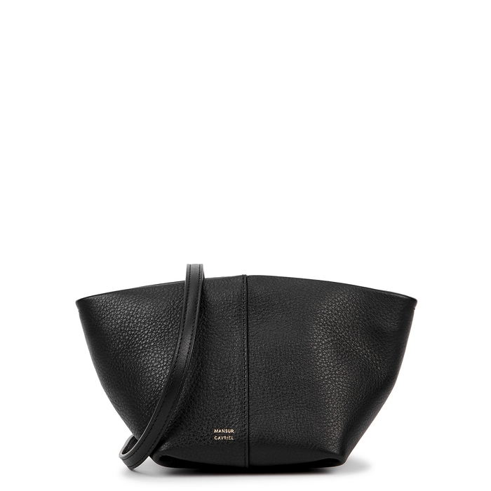 Mansur Gavriel Tulipano Black Leather Cross-body Bag