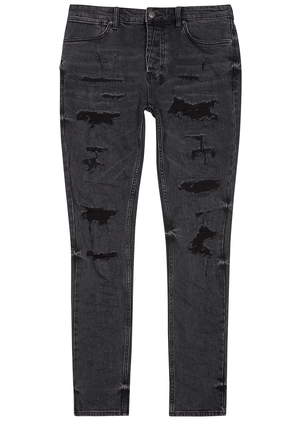 Van Winkle faded black distressed skinny jeans