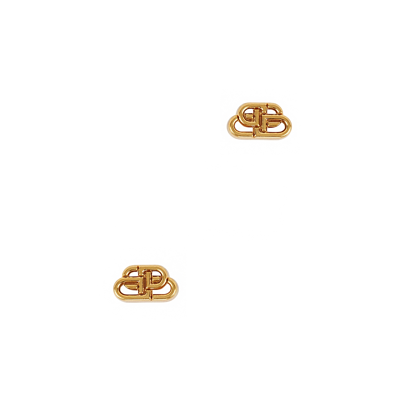 Balenciaga BB XS Gold-tone Stud Earrings - One Size