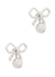 Textured silver-tone bow earrings - Balenciaga