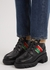 Romance shearling-trimmed leather ankle boots - Gucci