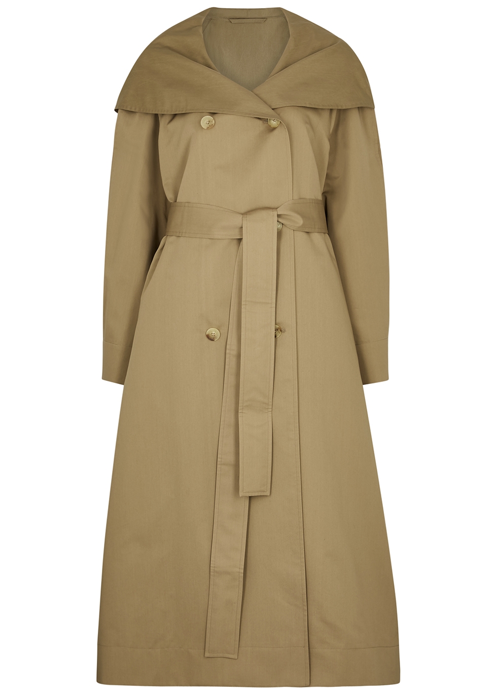 The Row Augusta Cotton And Silk Trench Coat in Brown Womens Coats The Row Coats Natural 