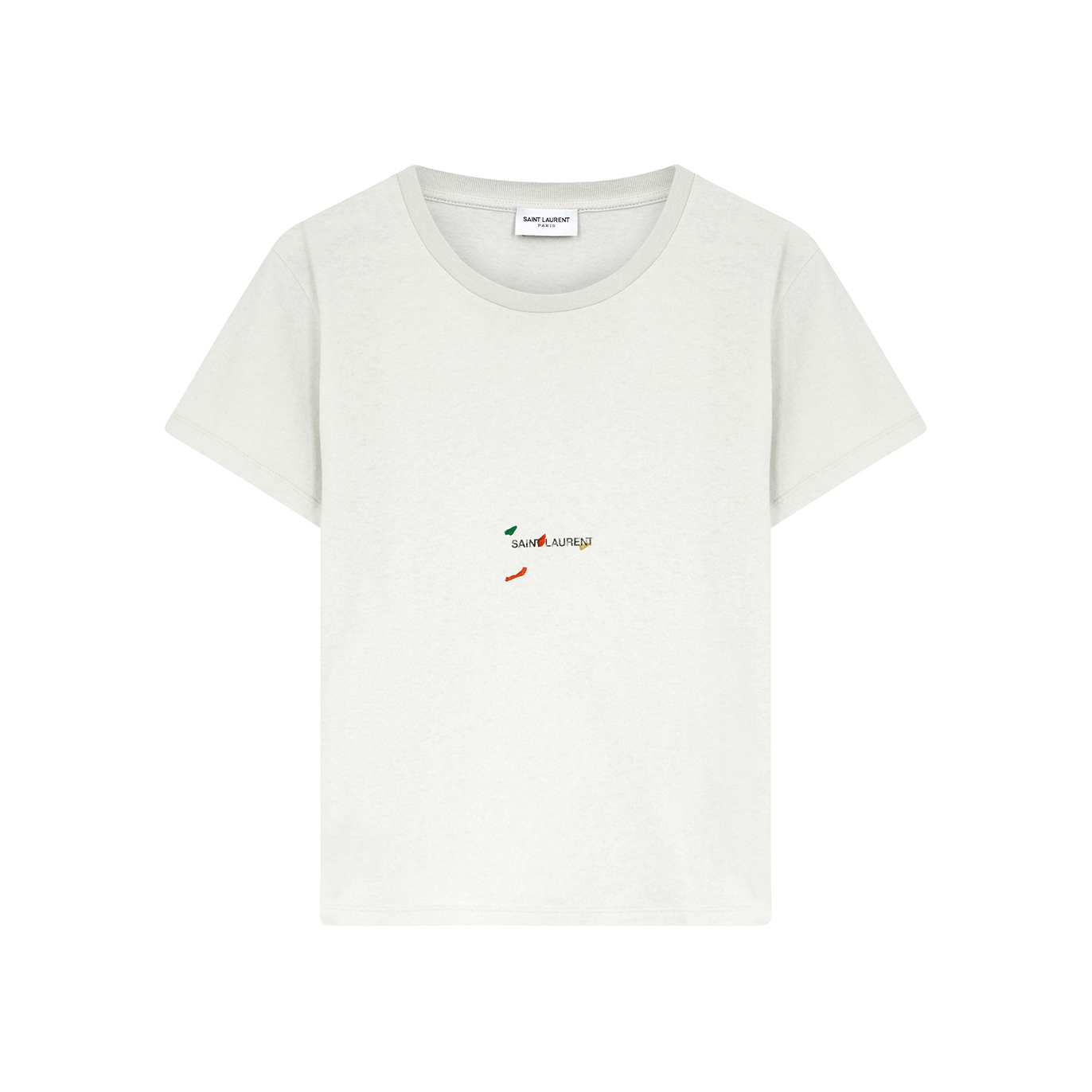 Saint Laurent X Bruno V.Roels Off-white Logo Cotton T-shirt - Multicoloured - S