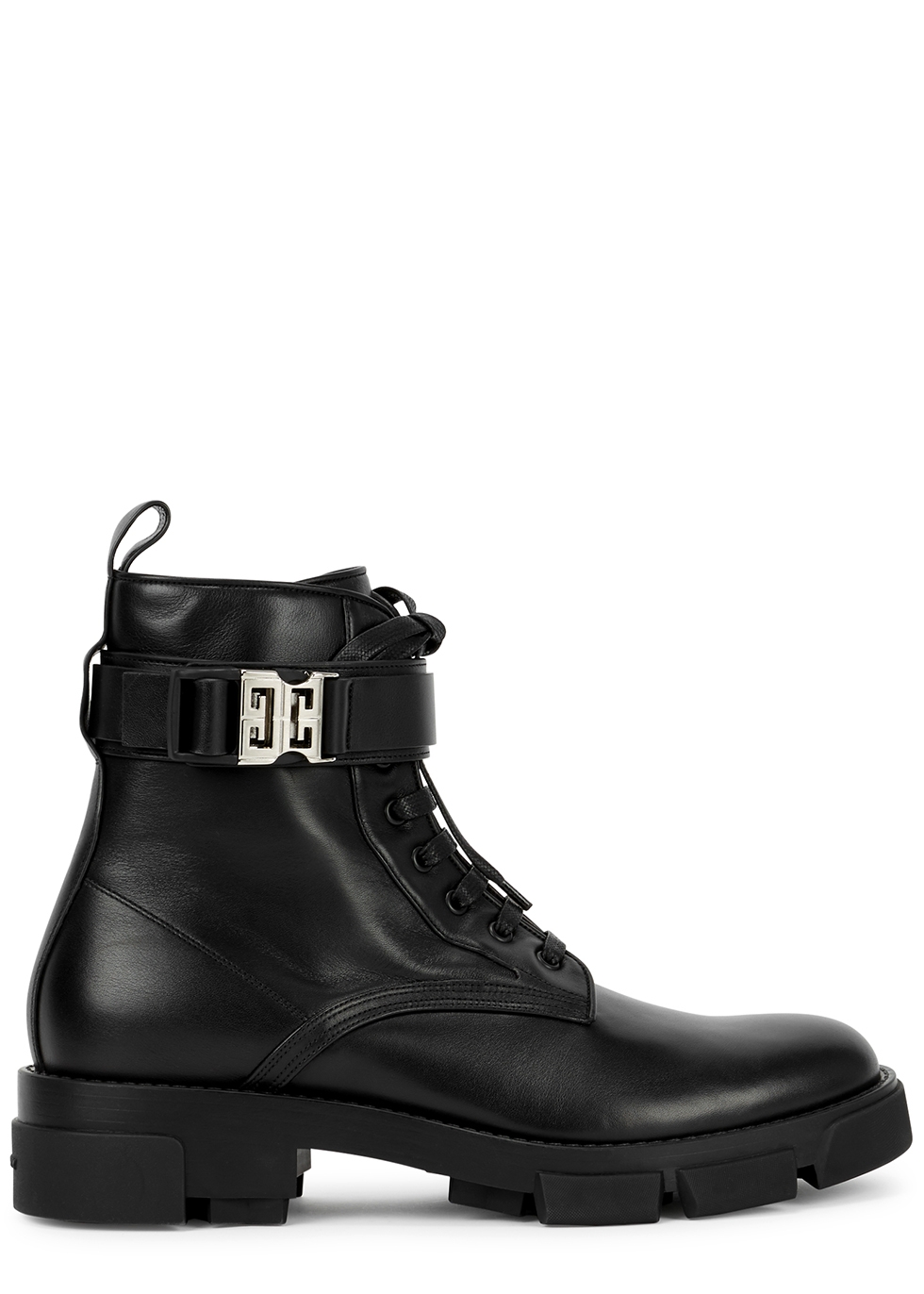 Givenchy Terra black leather combat boots