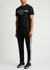 Black logo-embroidered cotton T-shirt - MOSCHINO