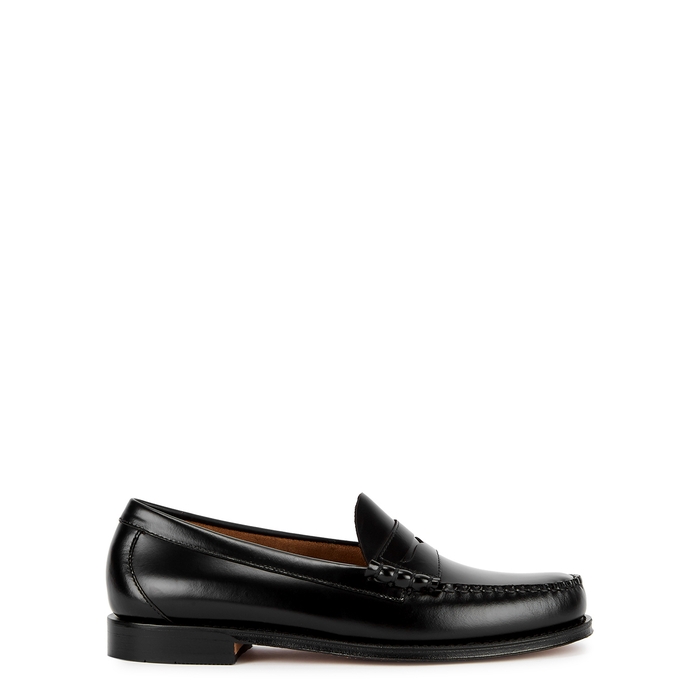 G.H Bass & Co Weejuns Heritage Larson Moc Black Leather Loafers