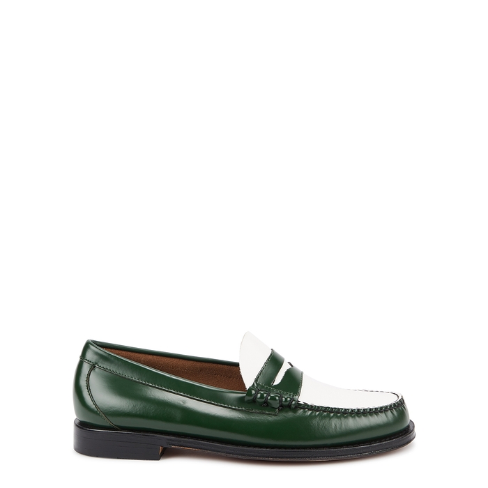G.H Bass & Co Weejuns Heritage Larson Green Leather Loafers