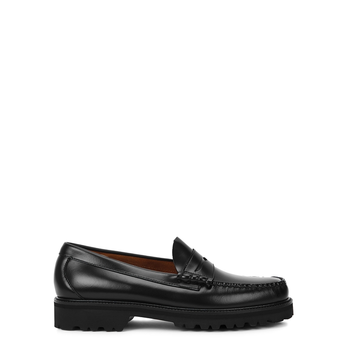 G.H Bass & Co Weejuns 90 Larson Black Leather Loafers