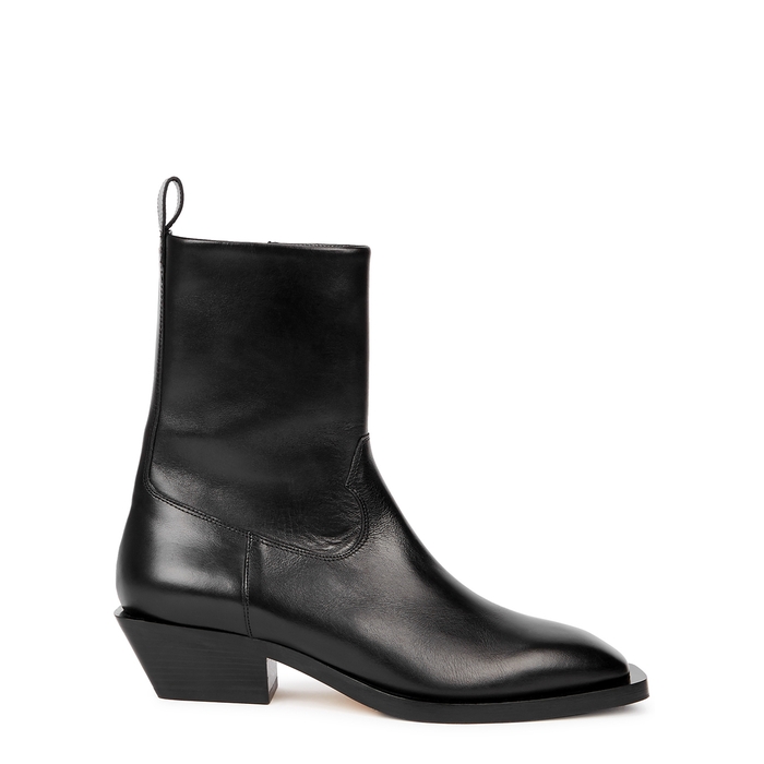 Aeyde Luis 40 Black Leather Ankle Boots
