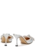 85 iridescent silver embellished leather mules - MACH & MACH