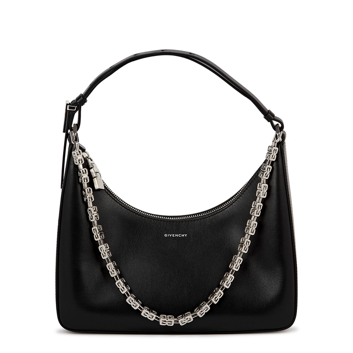 Givenchy Moon Cut Small Black Leather Shoulder Bag
