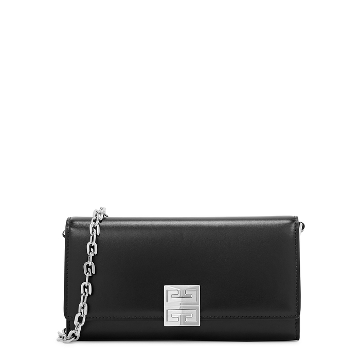 Givenchy 4G Black Leather Wallet-on-chain
