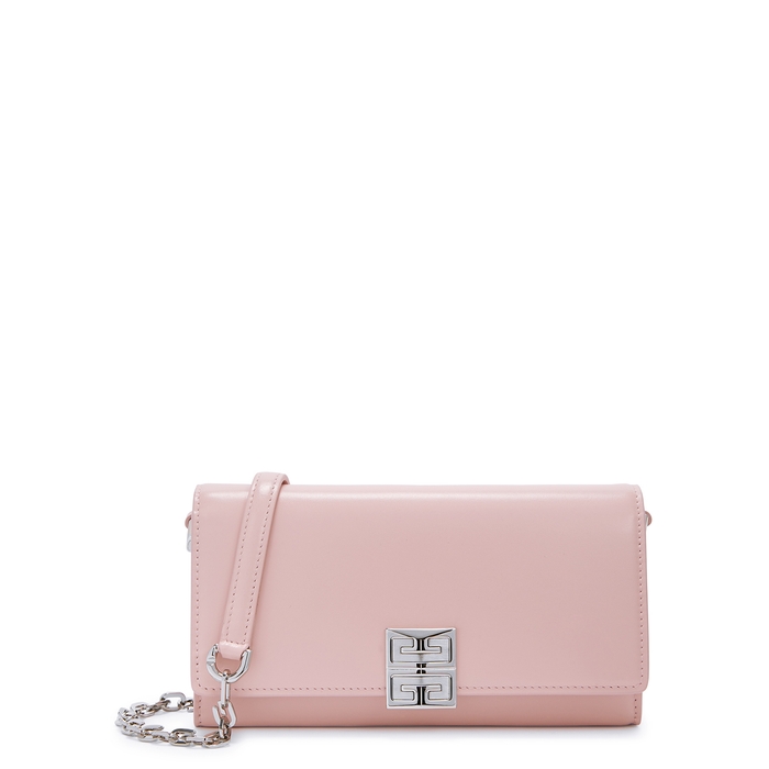 Givenchy 4G Light Pink Leather Wallet-on-chain