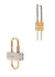 Lock asymmetric gold and silver-tone drop earrings - Givenchy
