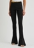 Black flared stretch-knit trousers - Balmain