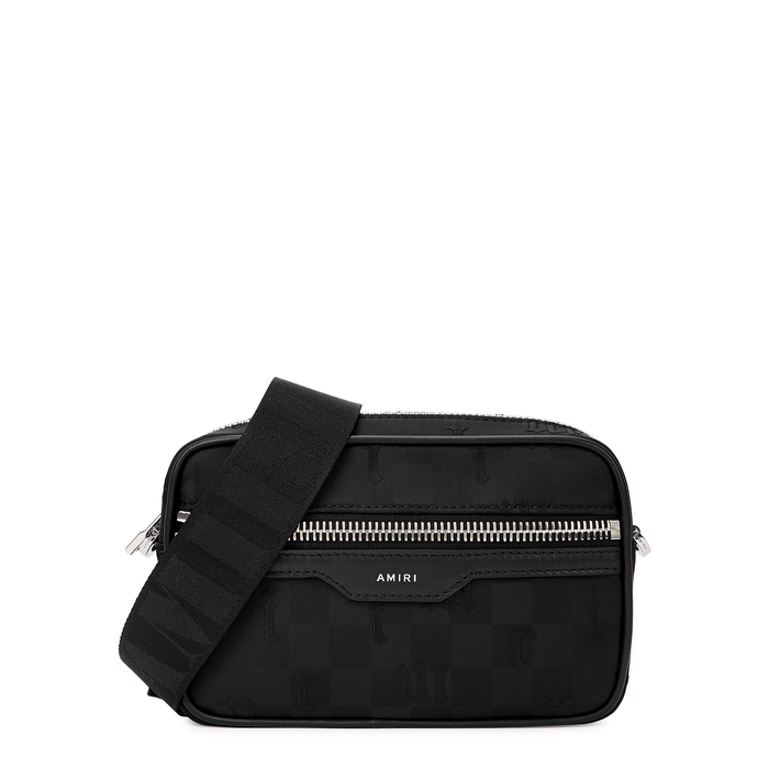 Amiri Black Logo-jacquard Nylon Cross-body Bag