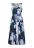 Blue printed cotton-poplin midi dress - Alexander McQueen