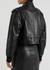 Black padded cropped leather jacket - Alexander McQueen