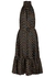 Winona black fil coupé chiffon dress - MISA