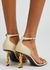 Opyum 85 ecru logo leather sandals - Saint Laurent
