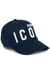 Icon navy logo-embroidered twill cap - Dsquared2