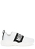 White logo leather sneakers - MOSCHINO