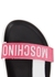 Tape pink logo-jacquard sandals - MOSCHINO
