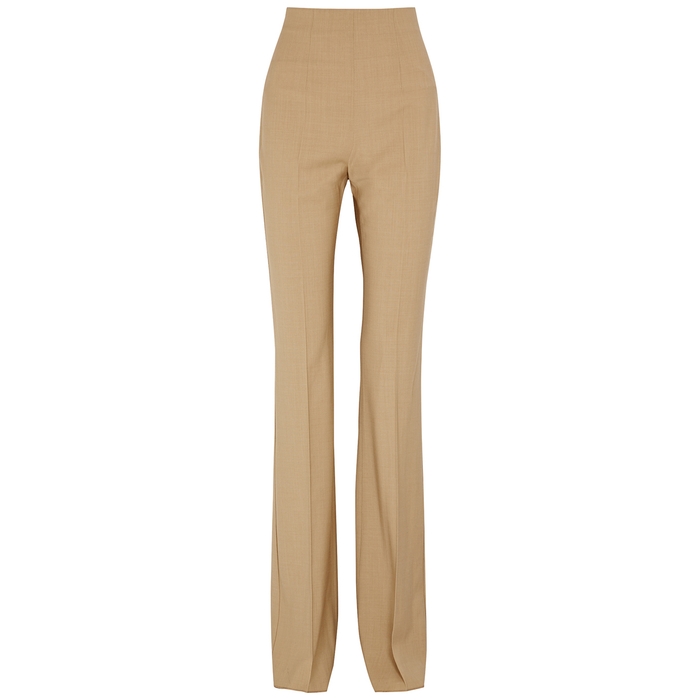 Sportmax Antiope Camel Flared Trousers