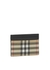 Vintage check and leather card case - Burberry