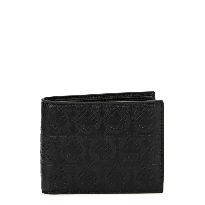 Salvatore Ferragamo Black Logo Leather Wallet