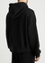 Black logo hooded cotton sweatshirt - Palm Angels