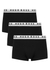 Black stretch-cotton boxer trunks - set of three - HUGO BOSS
