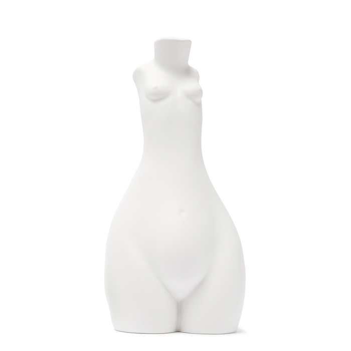 Anissa Kermiche Tit For Tat Tall White Ceramic Candlestick