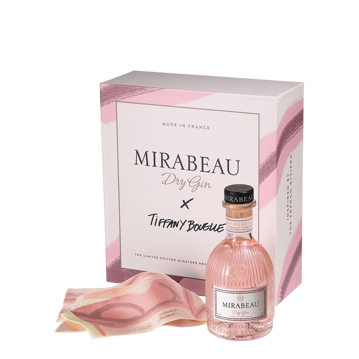 MIRABEAU Limited Edition Petit Dry Rosé Gin 200ml And Tiffany Bouelle Twilly Gift Box