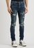 MX1 dark blue distressed skinny jeans - Amiri