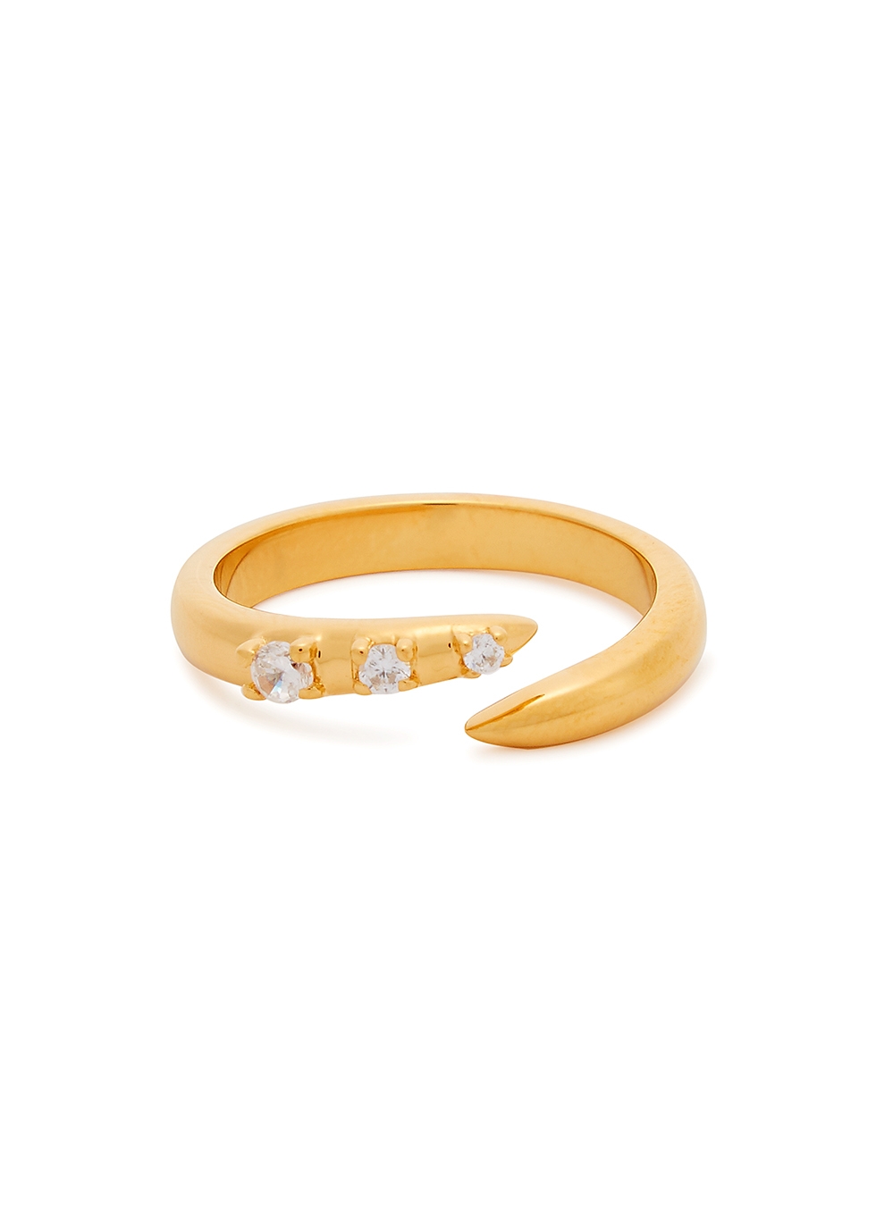 Missoma Claw Embellished 18kt Gold-plated Ring | ModeSens