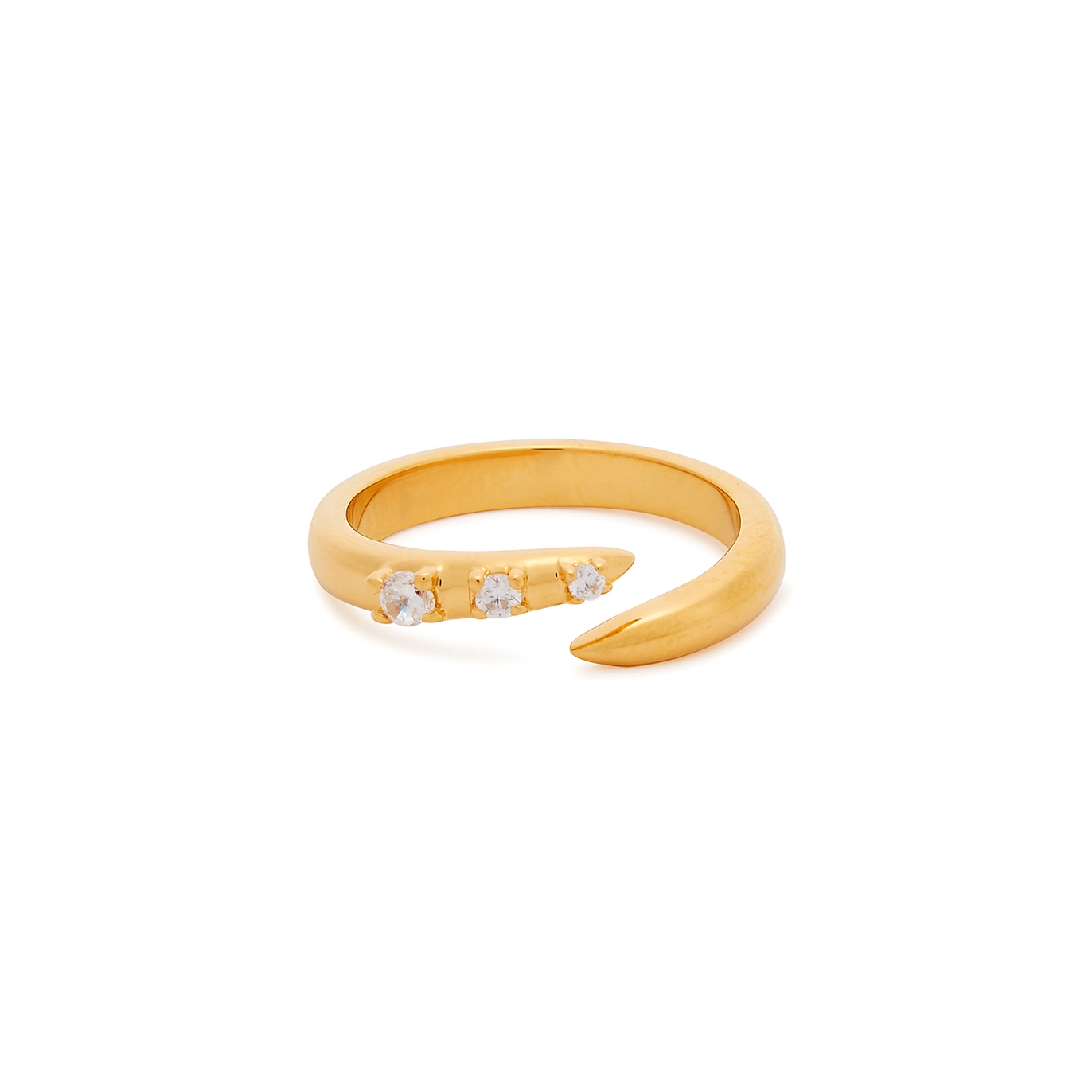 Missoma Claw Embellished 18kt Gold-plated Ring - N